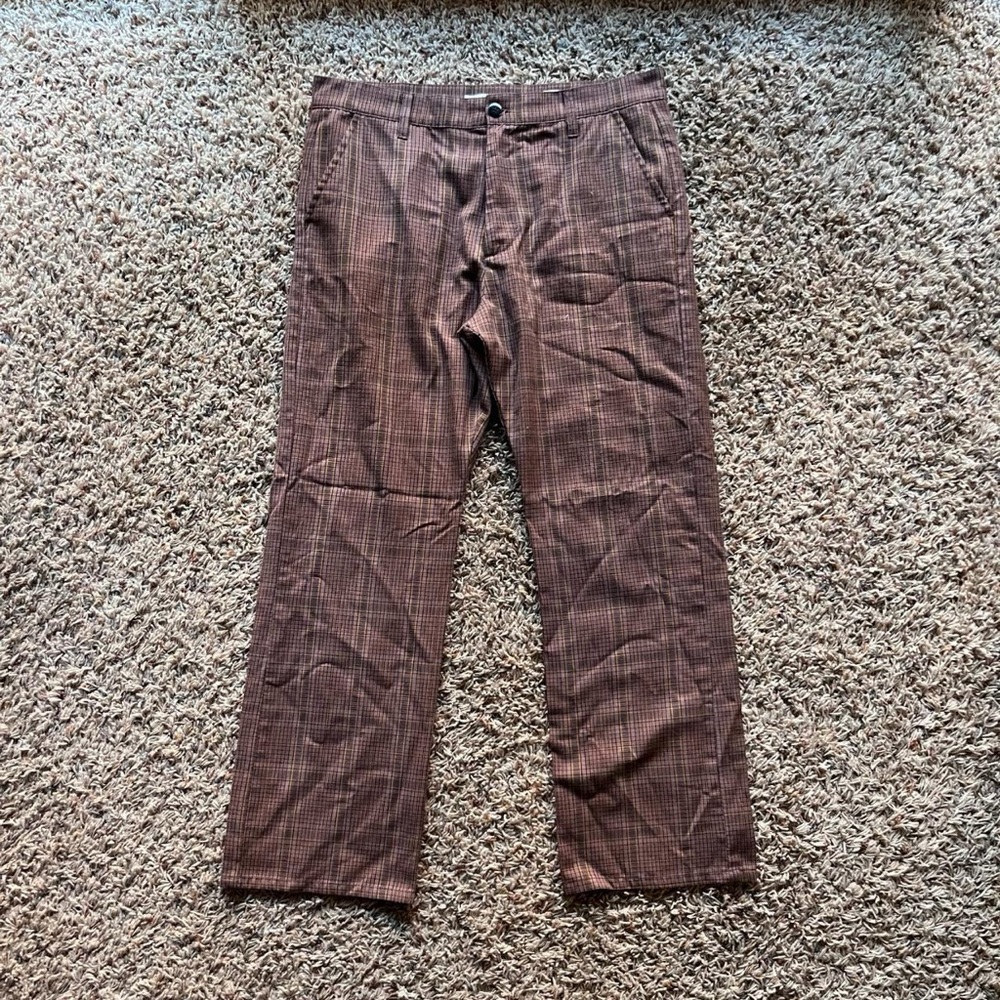 Brown Plaid Men’s PACSUN Pants